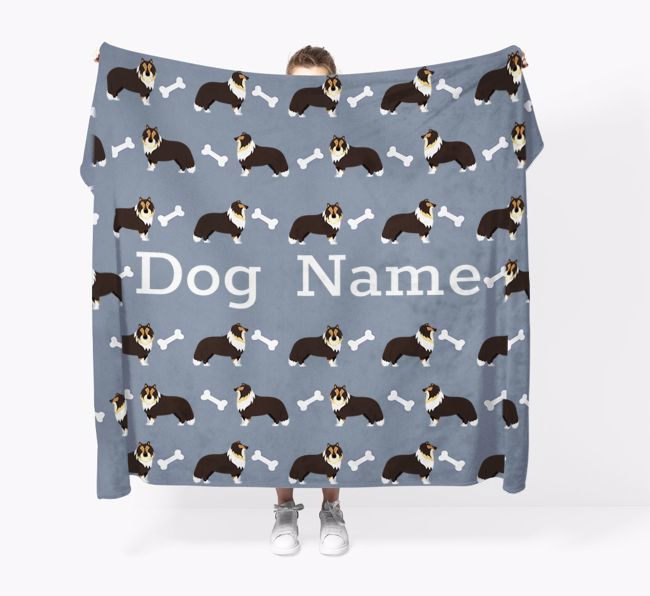 'Bone Pattern' - Personalised {breedFullName} Blanket